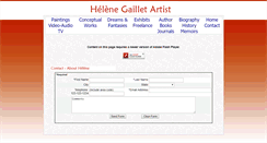 Desktop Screenshot of helenegailletartist.com