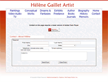 Tablet Screenshot of helenegailletartist.com